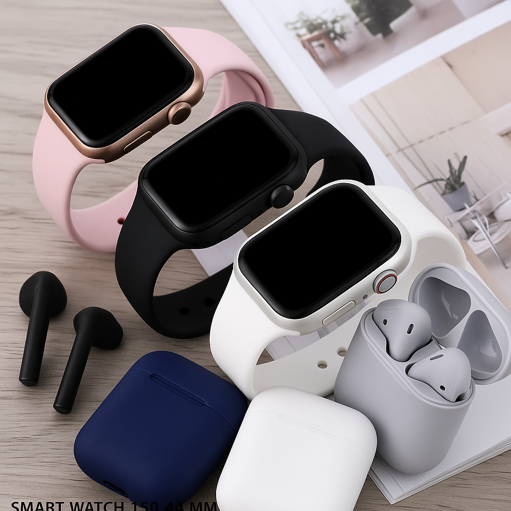 Combo inteligente smartwatch T500 más audífonos Bluetooth