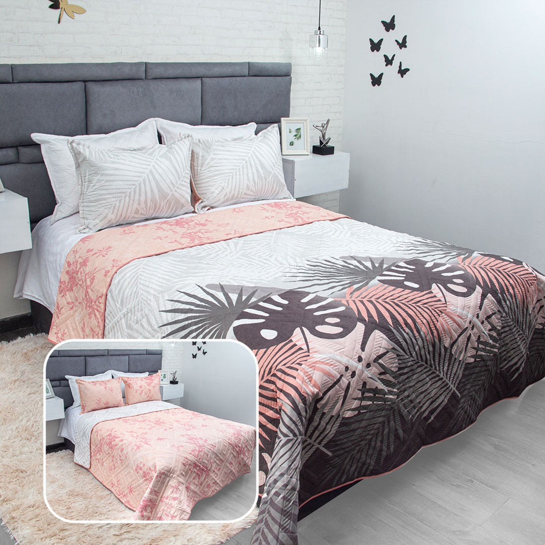 Cubrelecho estampado doble faz