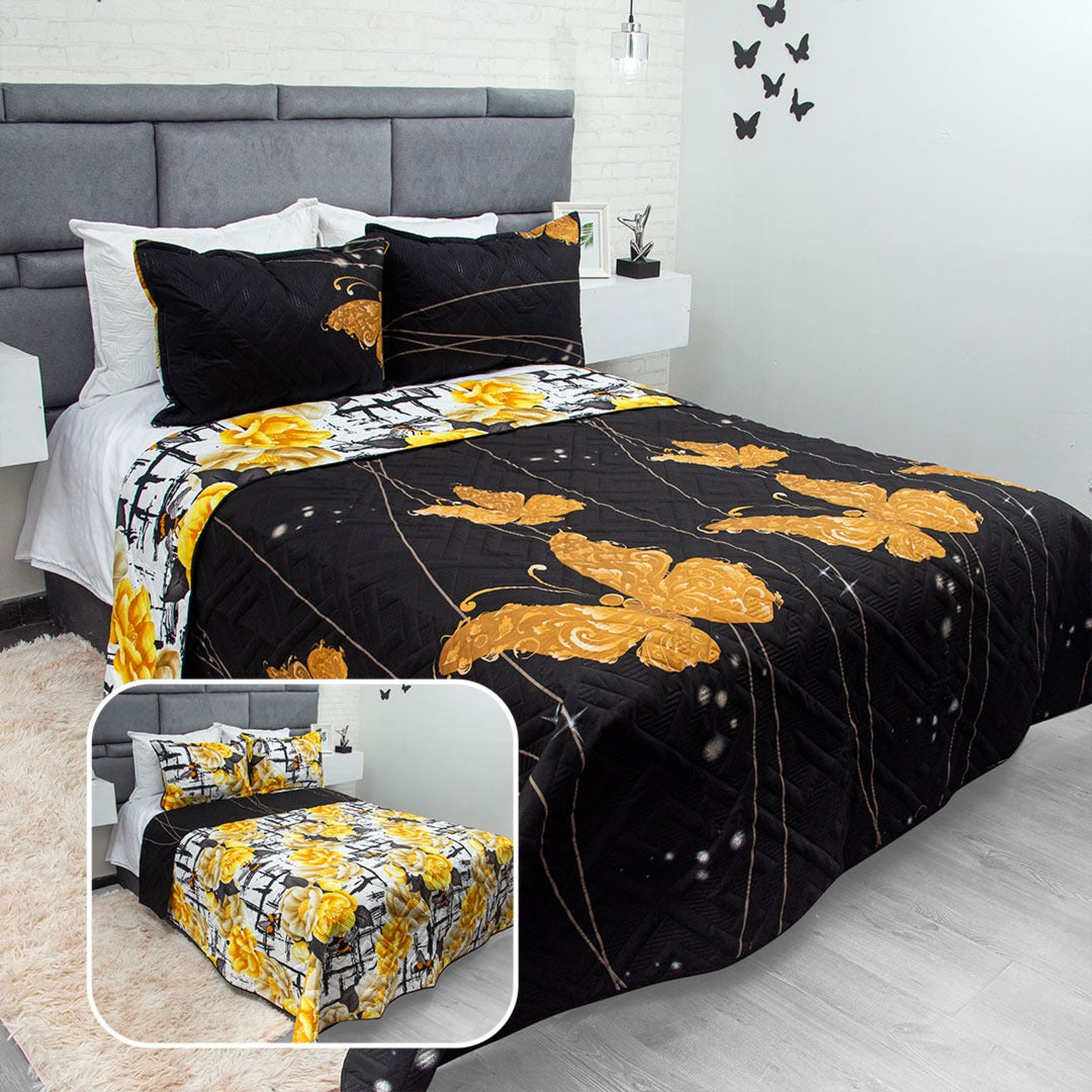 Cubrelecho estampado doble faz