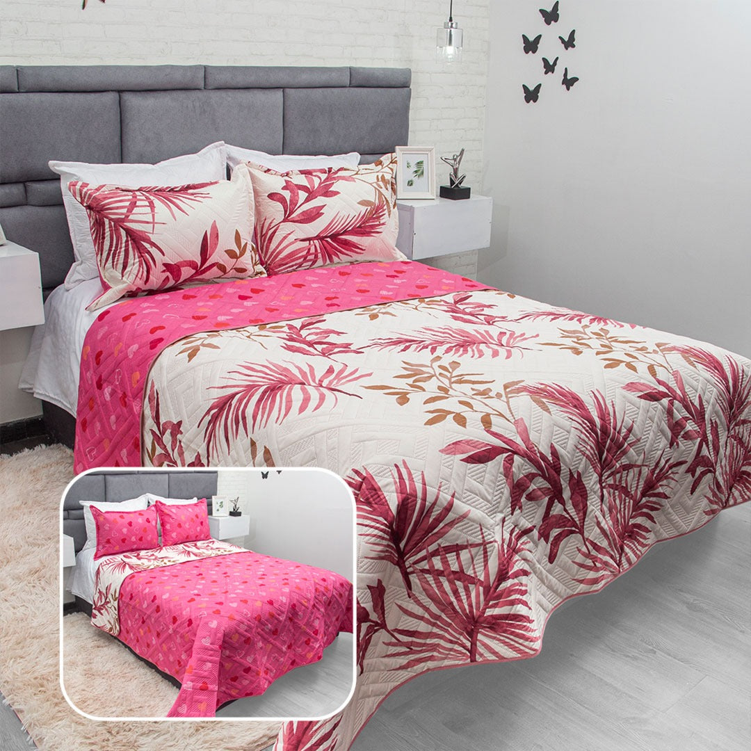 Cubrelecho estampado doble faz