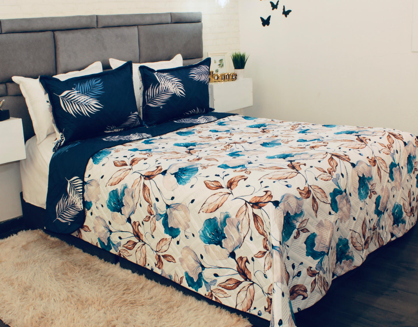 Cubrelecho estampado doble faz