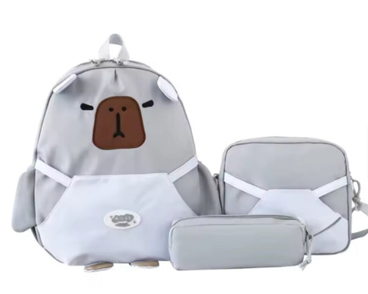 Mochila Capybara Orejas 3 en 1
