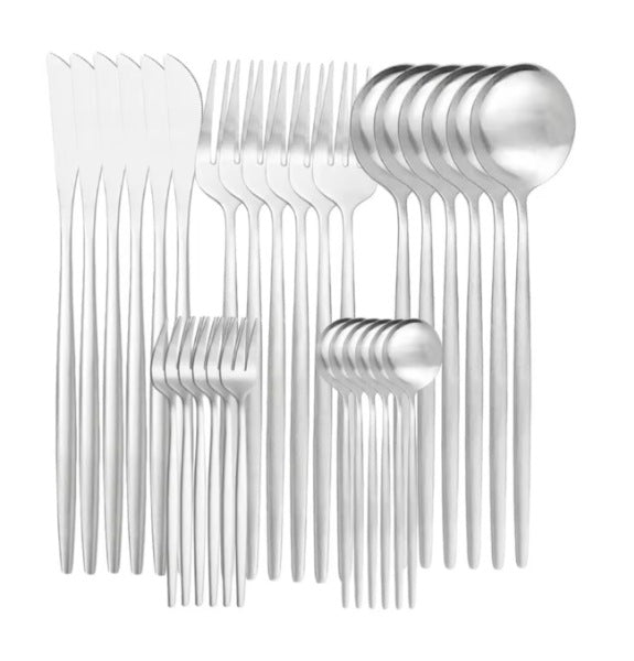Set Cubierto 30 Pz Plata