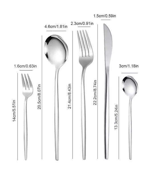 Set Cubierto 30 Pz Plata