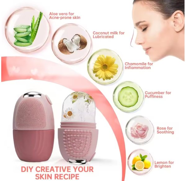 Silicona Ice Roller Exfoliante Punta Metalica