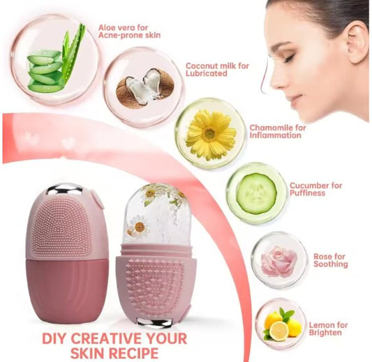 Silicona Ice Roller Exfoliante Punta Metalica