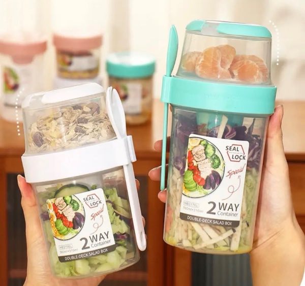 Set Taza Doble + Cuchara