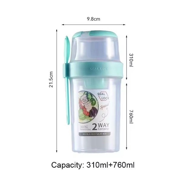 Set Taza Doble + Cuchara