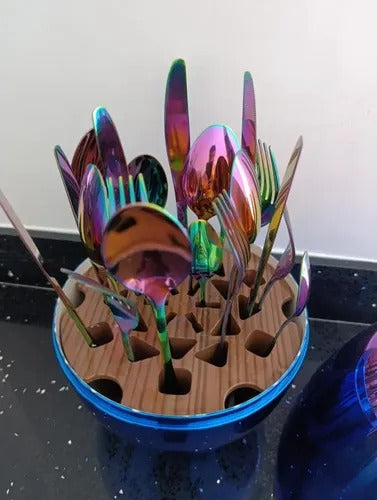 SET DE CUBIERTOS HUEVO TORNASOL