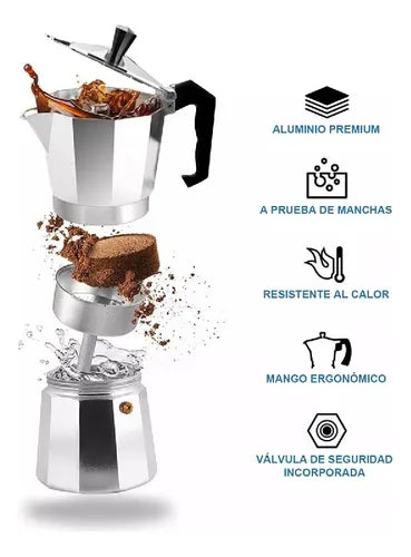 Cafetera Italiana de Aluminio 12CUP CF1