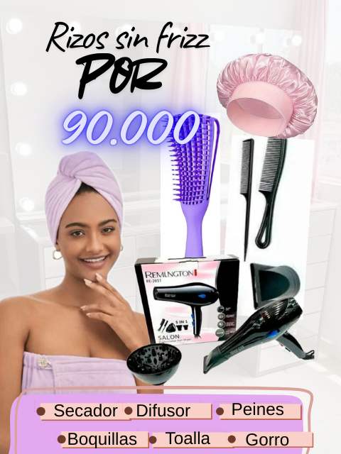 Set para cuidado de cabello rizado