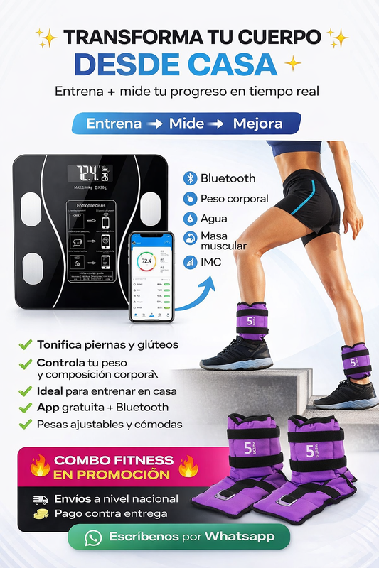 Combo pesas 5k más bascula