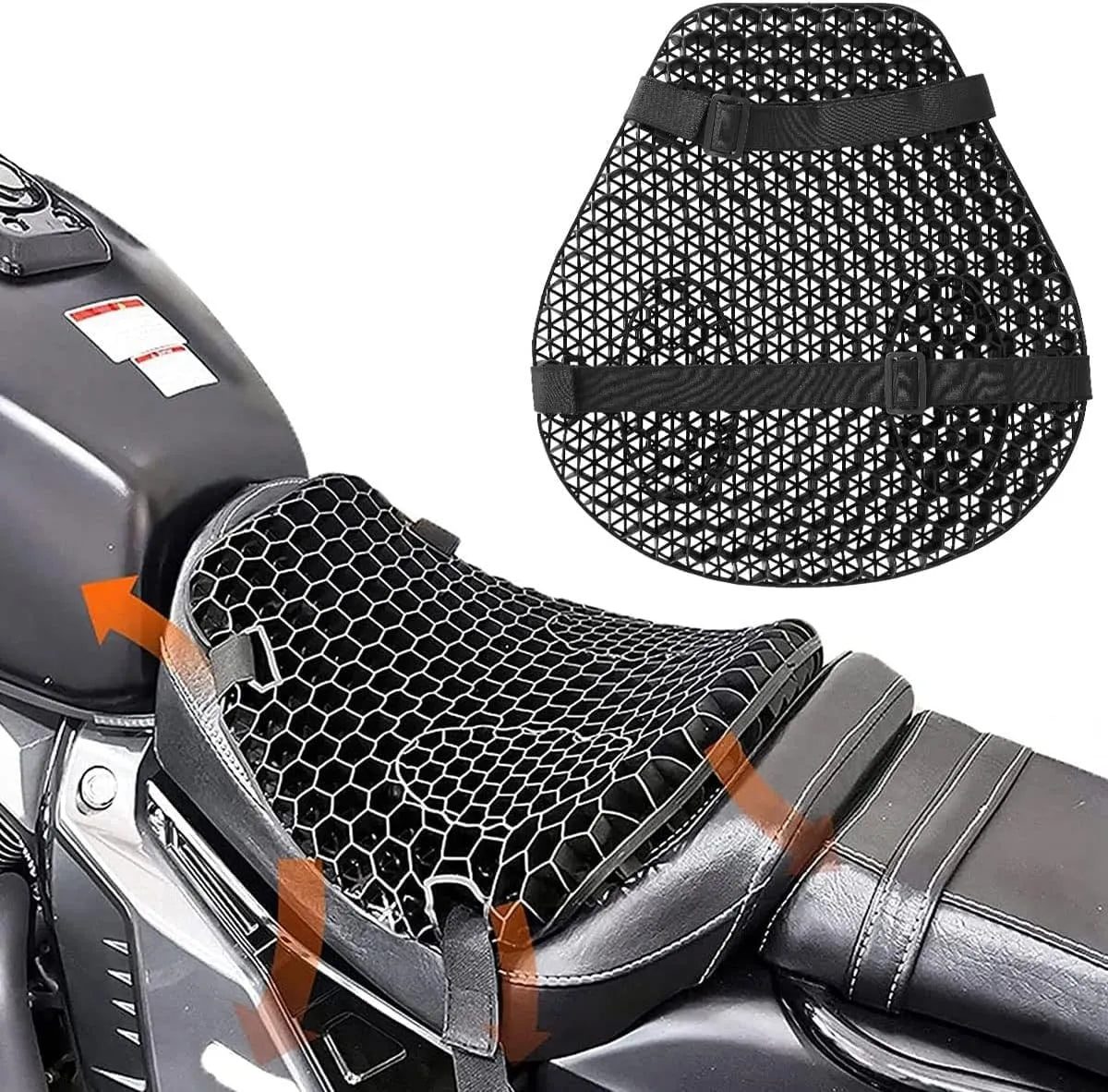 cojín para moto tipo panal