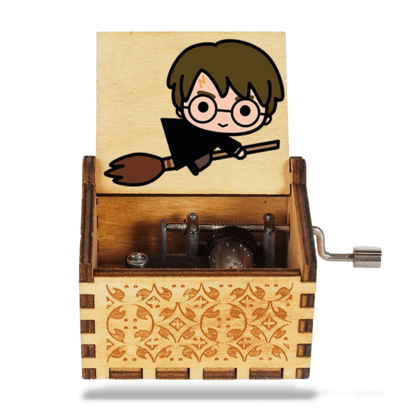 Caja musical en madera- varias opciones de series y películas