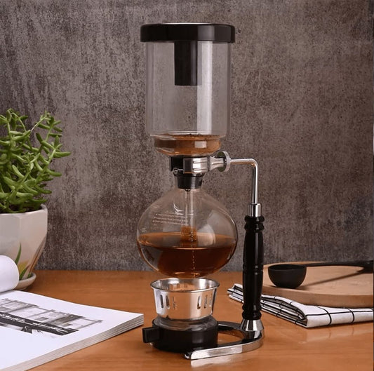 Cafetera- método de filtrado sifón japonés