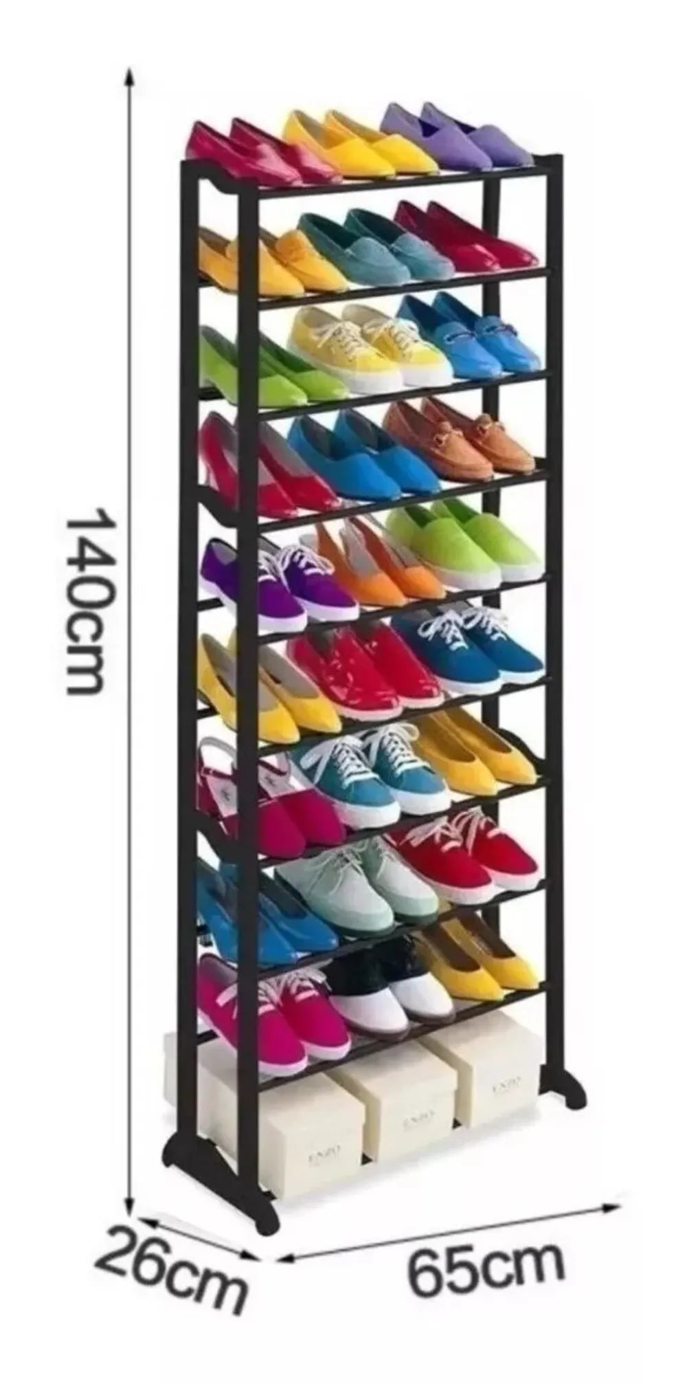 Organizador de zapatos de 10 niveles - hasta 30 pares de zapatos