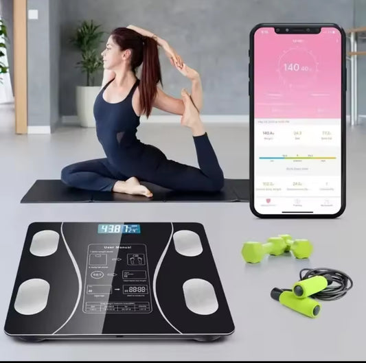 báscula inteligente, recargable con Bluetooth